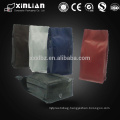 matte finish quad seal gusset and flat bottom aluminum foil bag with zipper and degassing valve for coffee